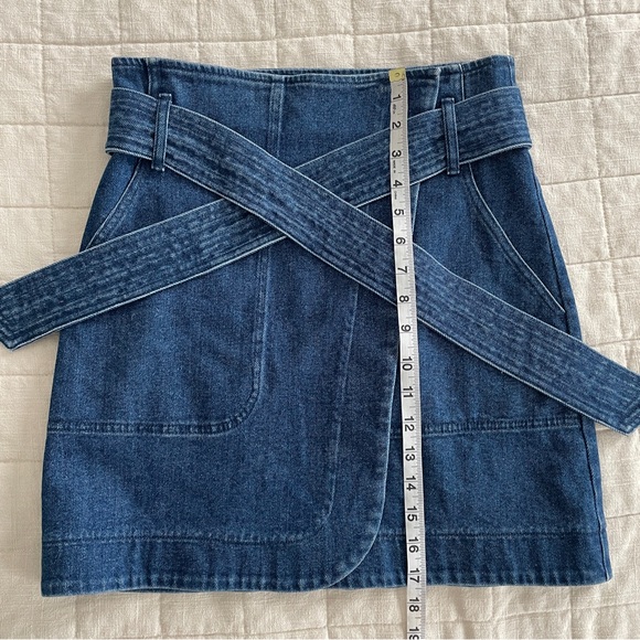 Sezane Leandra Denim Skirt Size 36 US 4 - Picture 10 of 12